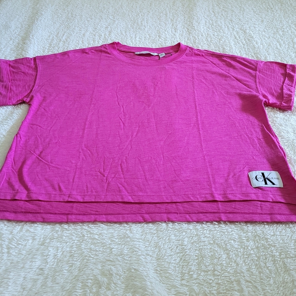 Calvin Klein Jeans👖Pink💕 Boxy Tee - NWT - Picture 10 of 12